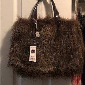 NWT Charlie Paige faux fur bag